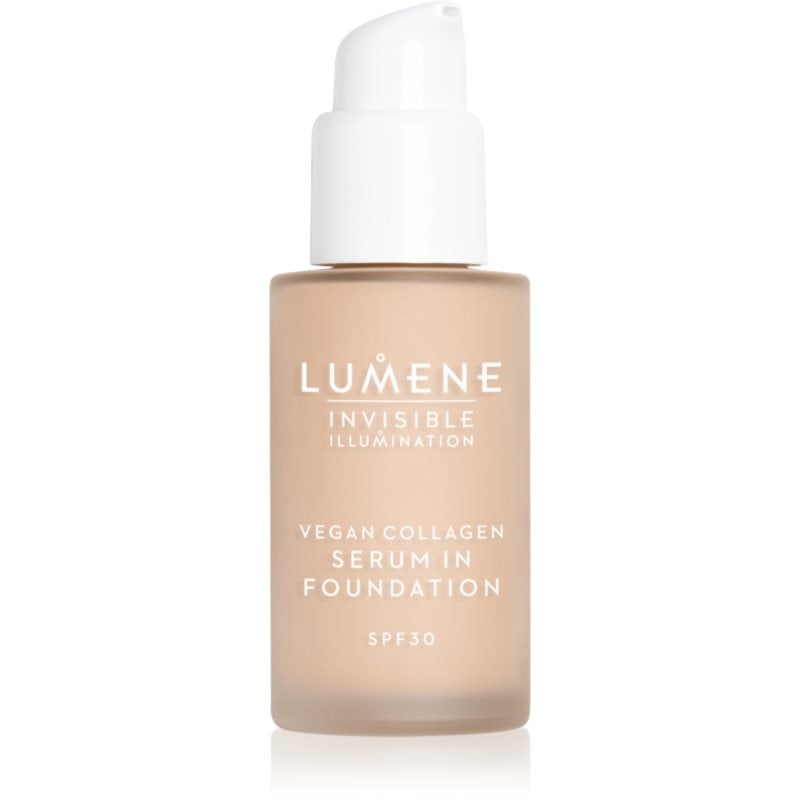 Lumene Invisible Illumination Vegan Collagen Serum in Foundation лек фон дьо тен с подхранващ ефект SPF 30 1.5