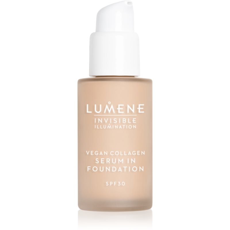 Lumene Invisible Illumination Vegan Collagen Serum in Foundation лек фон дьо тен с подхранващ ефект SPF 30 1.5 - Грим - Сравни цени от 1 магазин с безплатна доставка