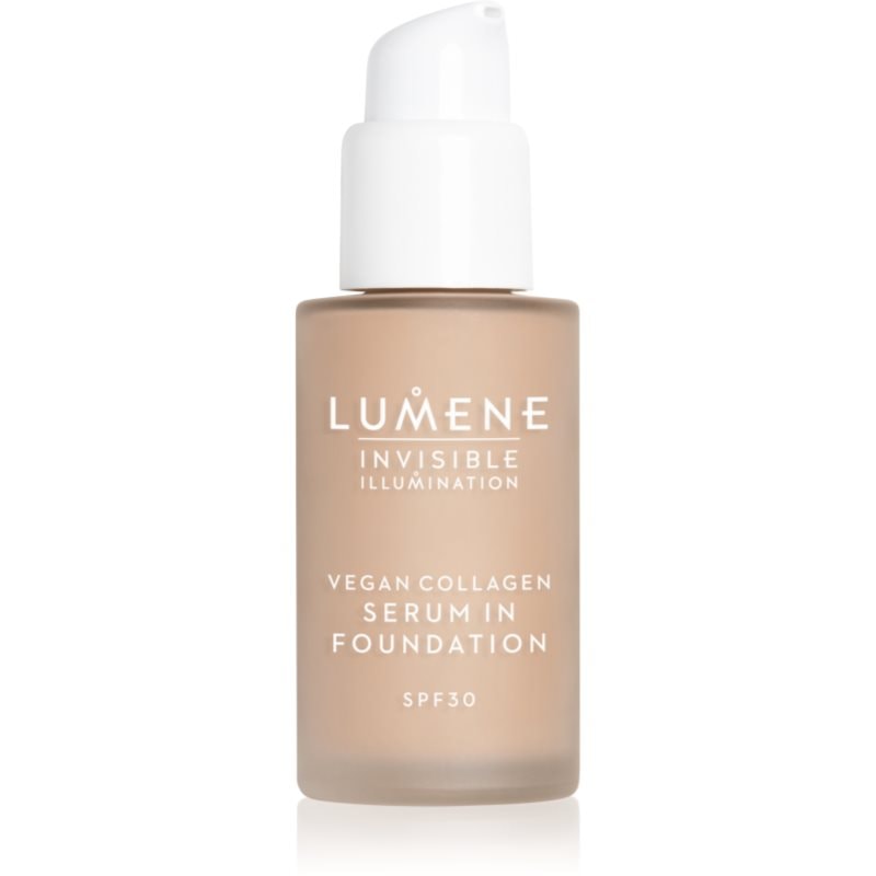 Lumene Invisible Illumination Vegan Collagen Serum in Foundation лек фон дьо тен с подхранващ ефект SPF 30 2 - Грим - Сравни цени от 1 магазин с безплатна доставка