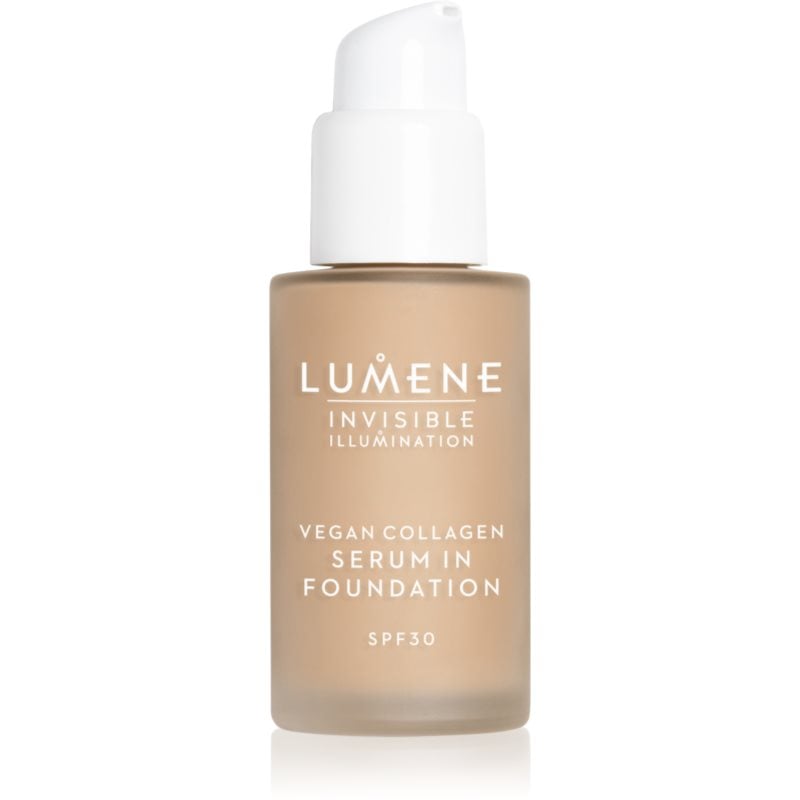 Lumene Invisible Illumination Vegan Collagen Serum in Foundation лек фон дьо тен с подхранващ ефект SPF 30 4