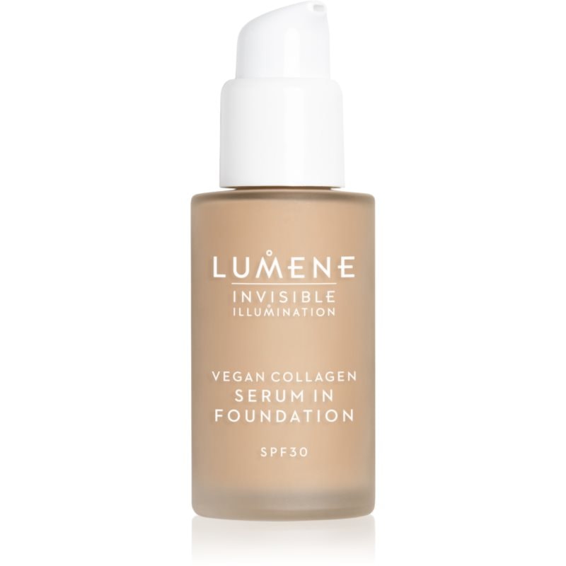 Lumene Invisible Illumination Vegan Collagen Serum in Foundation лек фон дьо тен с подхранващ ефект SPF 30 4 - Грим - Сравни цени от 1 магазин с безплатна доставка