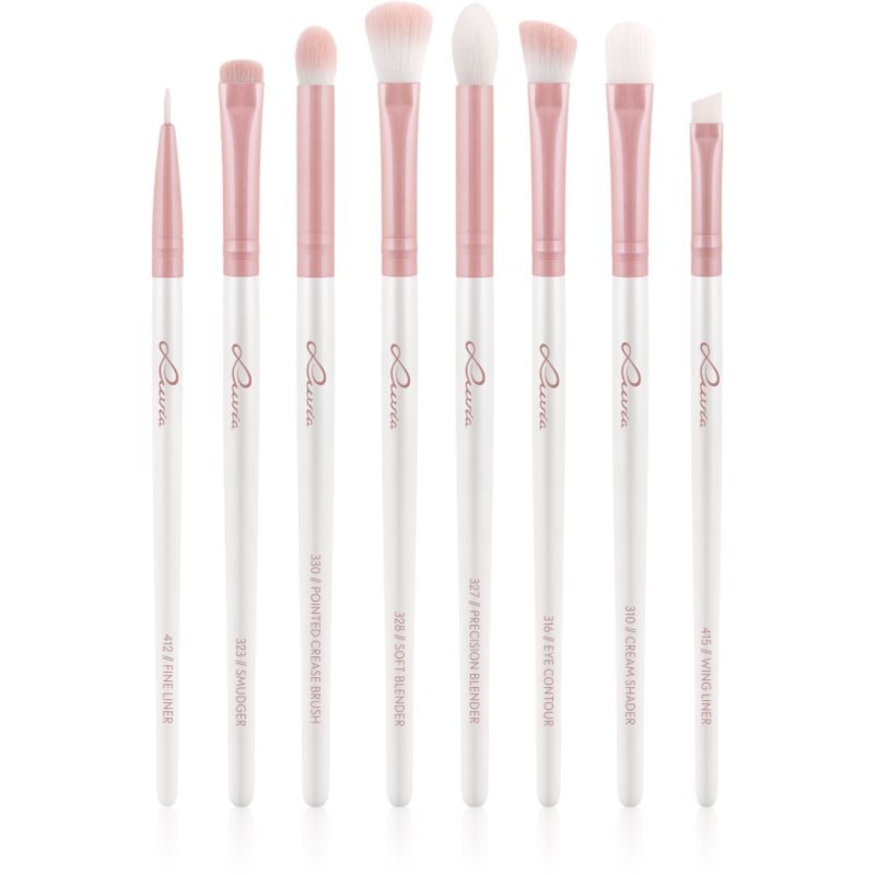 Luvia Cosmetics Prime Vegan All Eye Want комплект четки за очи Candy (Pearl White / Rose) - Комплект - Сравни цени от 1 магазин с безплатна доставка
