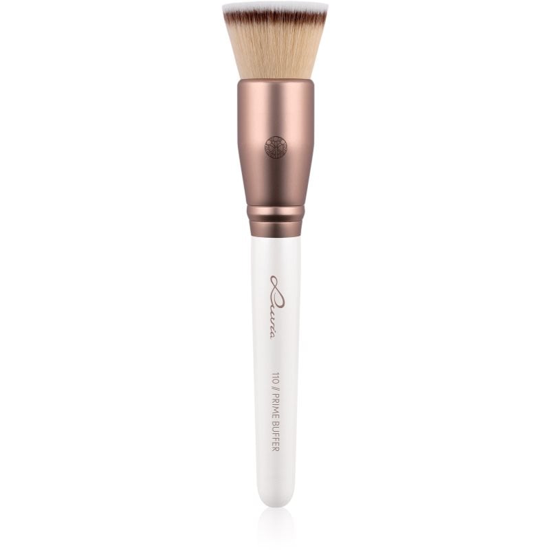 Luvia Cosmetics Prime Vegan Prime Buffer конусовидна четка за фон дьо тен Pearl White / Metallic Coffee Brown
