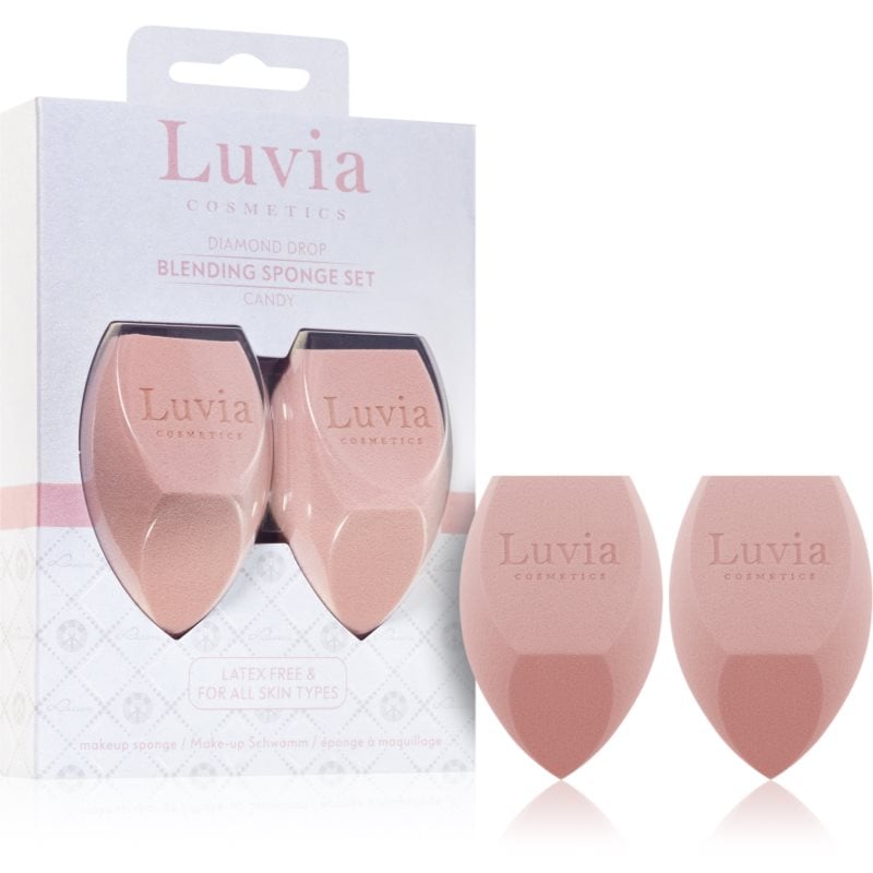 Luvia Cosmetics Diamond Drop Blending Sponge Set многофункционална гъба за фон дьо тен дуо боя Candy