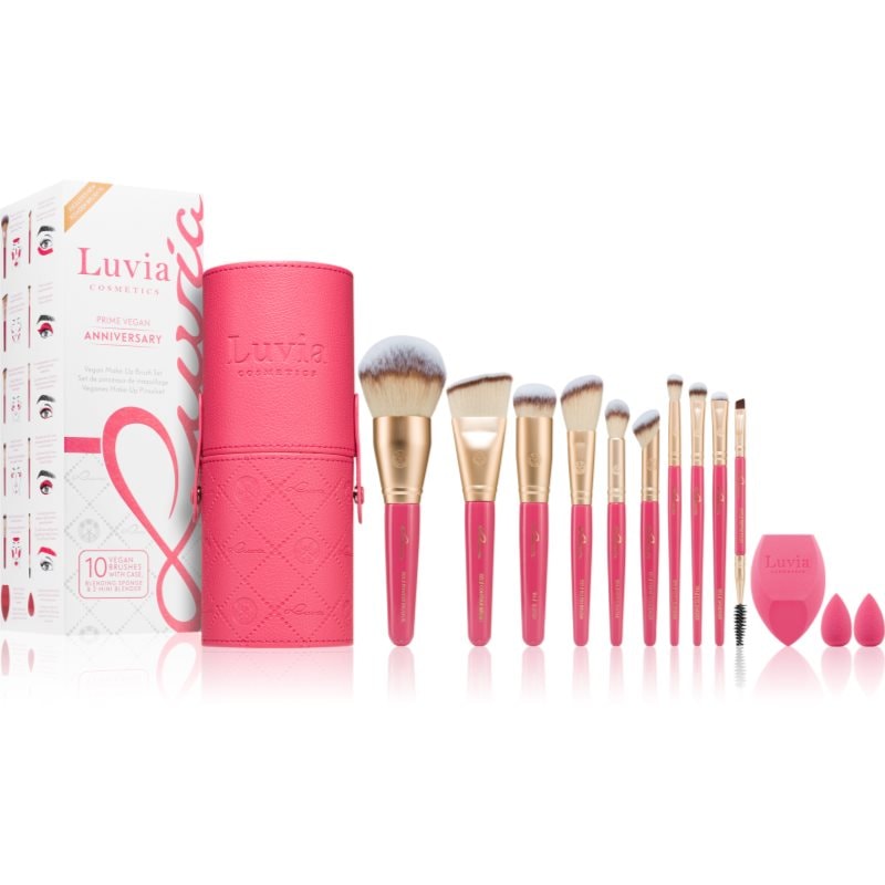 Luvia Cosmetics Prime Vegan Anniversary комплкет четки с калъф - Грим - Сравни цени от 1 магазин с безплатна доставка