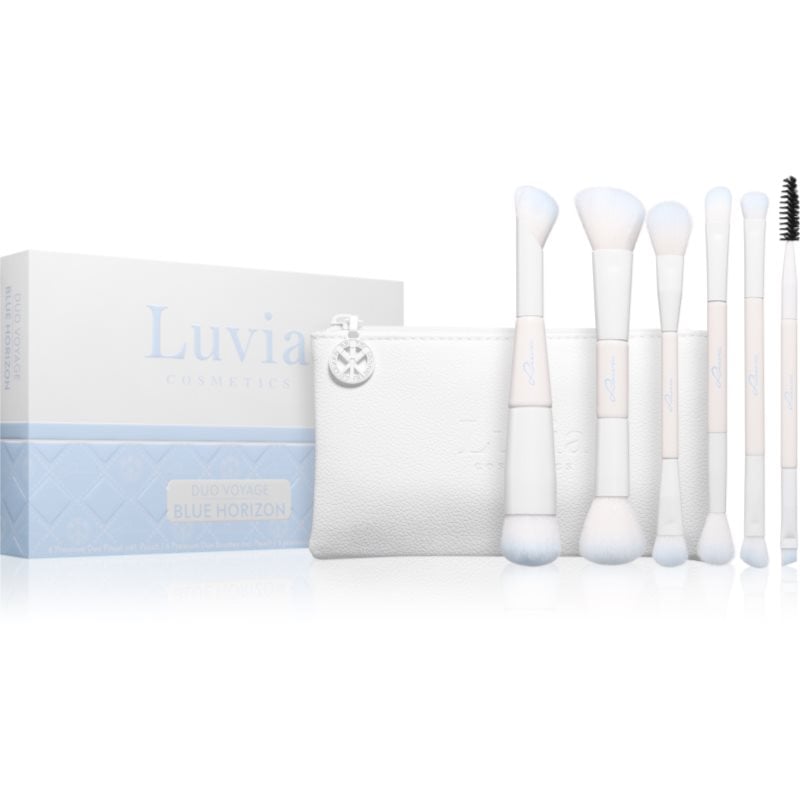 Luvia Cosmetics Duo Voyage комплект за пътуване с четки и чантичка Blue Horizon