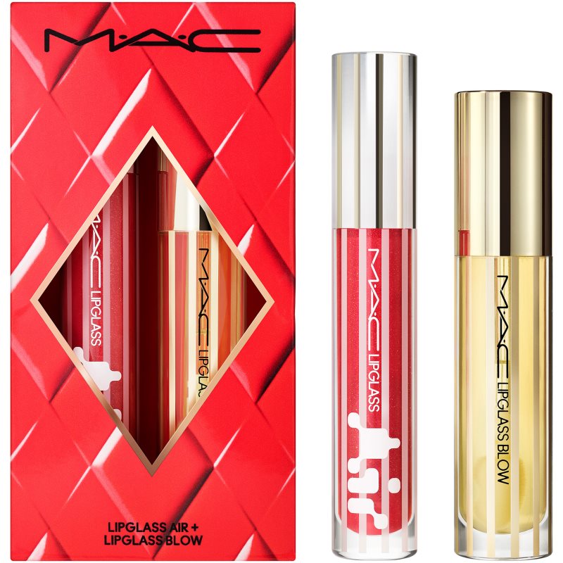 MAC Cosmetics MAC Cosmetics Holiday Blowing Air Kisses Glossy Lip Duo подаръчен комплект за устни - Унисекс парфюм - Сравни цени от 1 магазин с безплатна доставка