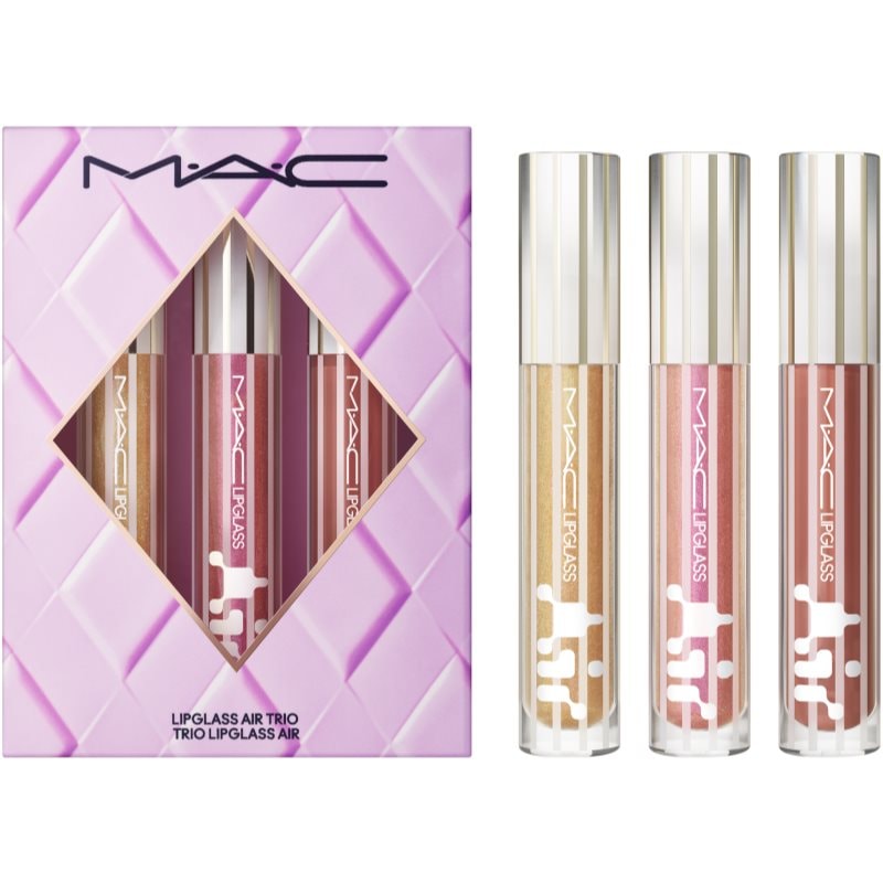 MAC Cosmetics Holiday Gloss Enthusiast Lipglass Air Trio подаръчен комплект за устни - Комплект - Сравни цени от 1 магазин с безплатна доставка