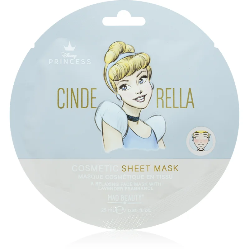 Mad Beauty Disney Princess Cinderella успокояваща платнена маска с екстракт от лавандула - Грижа за лице - Сравни цени от 1 магазин с безплатна доставка