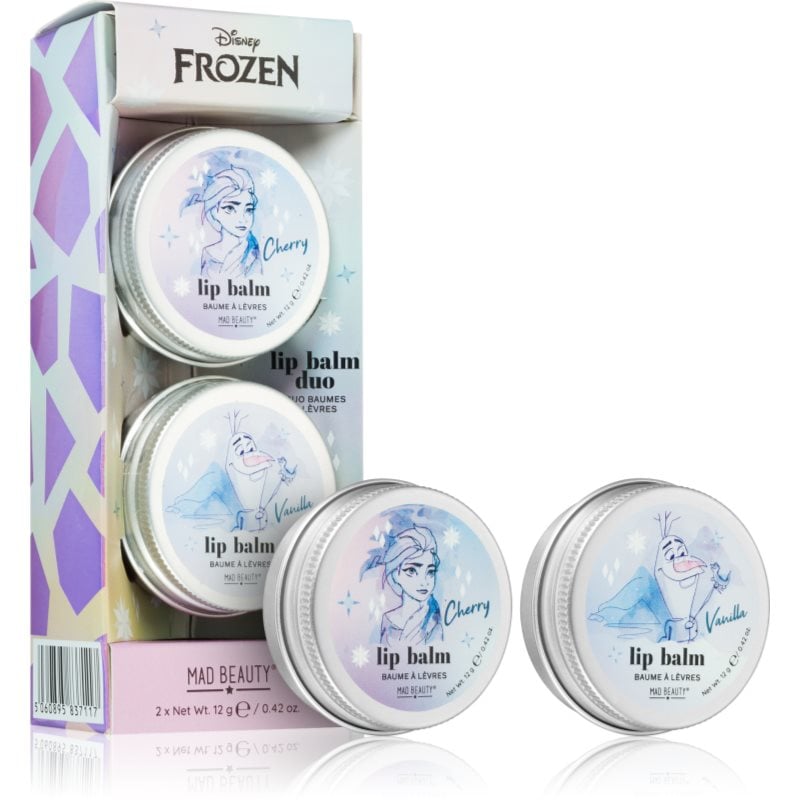 Mad Beauty Frozen подхранващ и хидратиращ балсам за устни дуо с аромат Cherry and Vanilla
