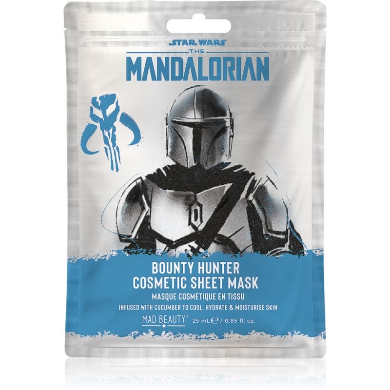 Mad Beauty Star Wars Mandalorian Silver Face Mask платнена маска