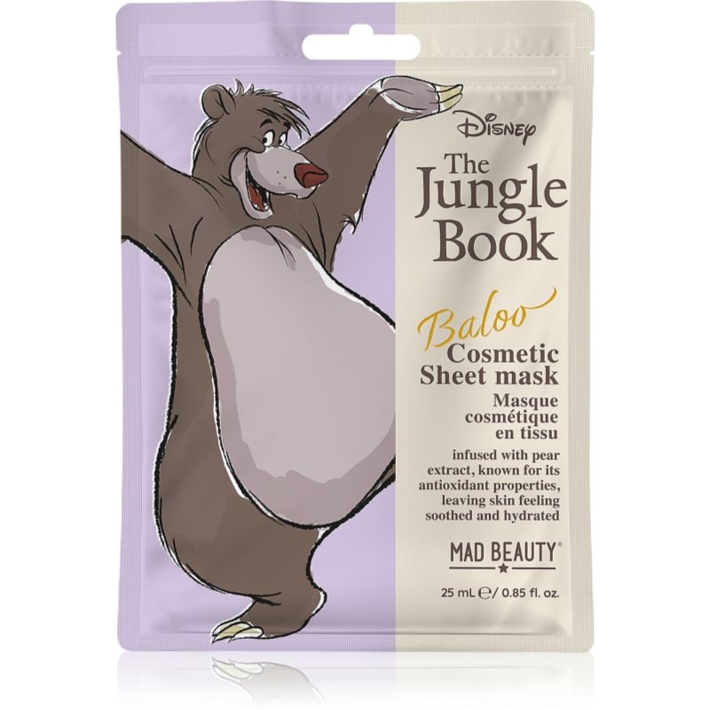 Mad Beauty Mad Beauty The Jungle Book Sheet Mask - Baloo платнена маска - Унисекс парфюм 25мл - Сравни цени от 1 магазин с безплатна доставка
