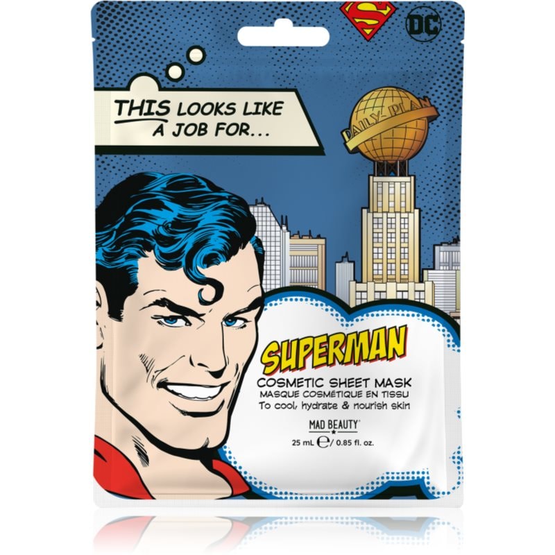 Mad Beauty DC Superman платнена маска с хиалуронова киселина - Грижа за лице - Сравни цени от 1 магазин с безплатна доставка