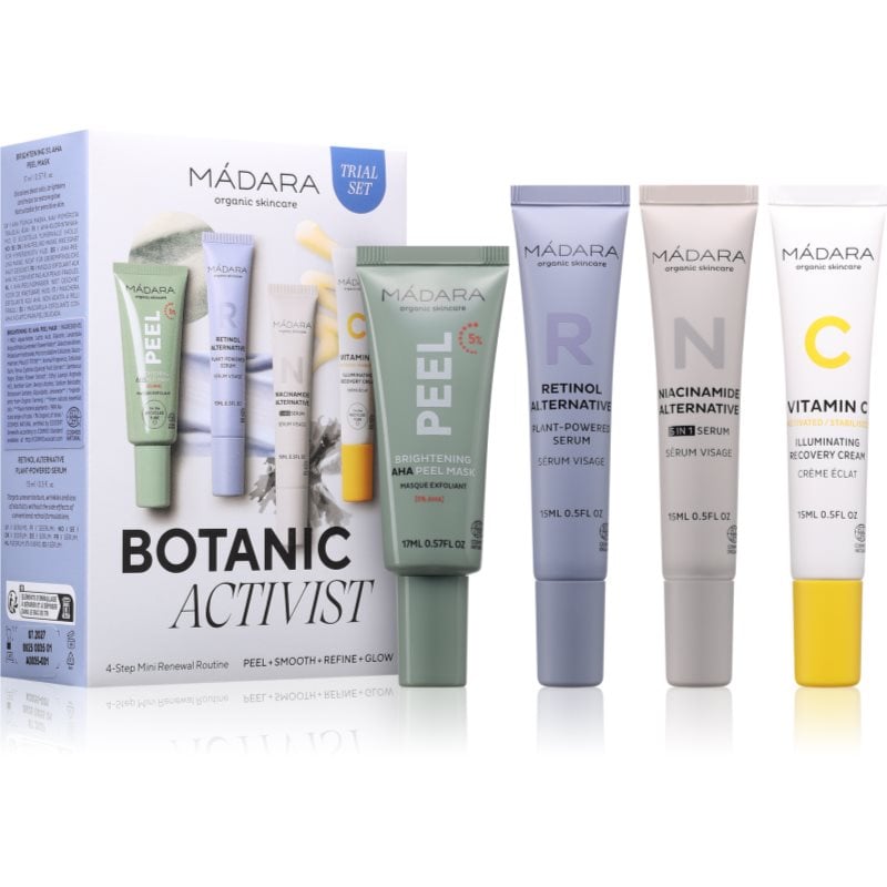MÁDARA Botanic Activist 4-Step Mini Renewal Routine Set подаръчен комплект за регенерация и възстановяване на кожата