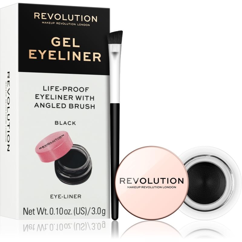 Makeup Revolution Gel Eyeliner Pot гел очна линия с четка