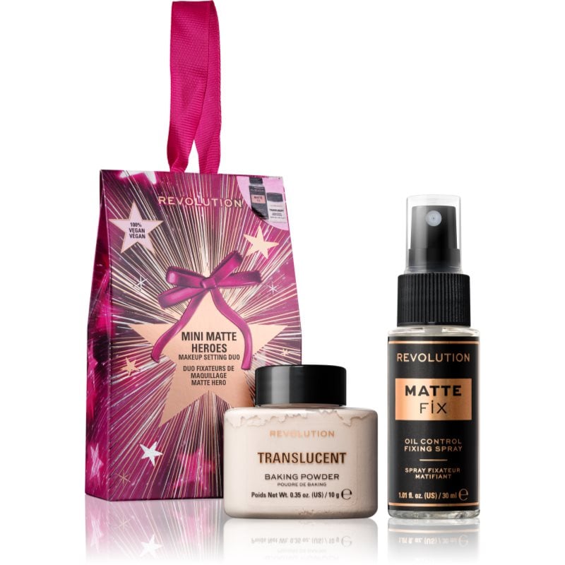 Makeup Revolution Xmas 2025 Mini Matte Heroes коледен подаръчен комплект за лице