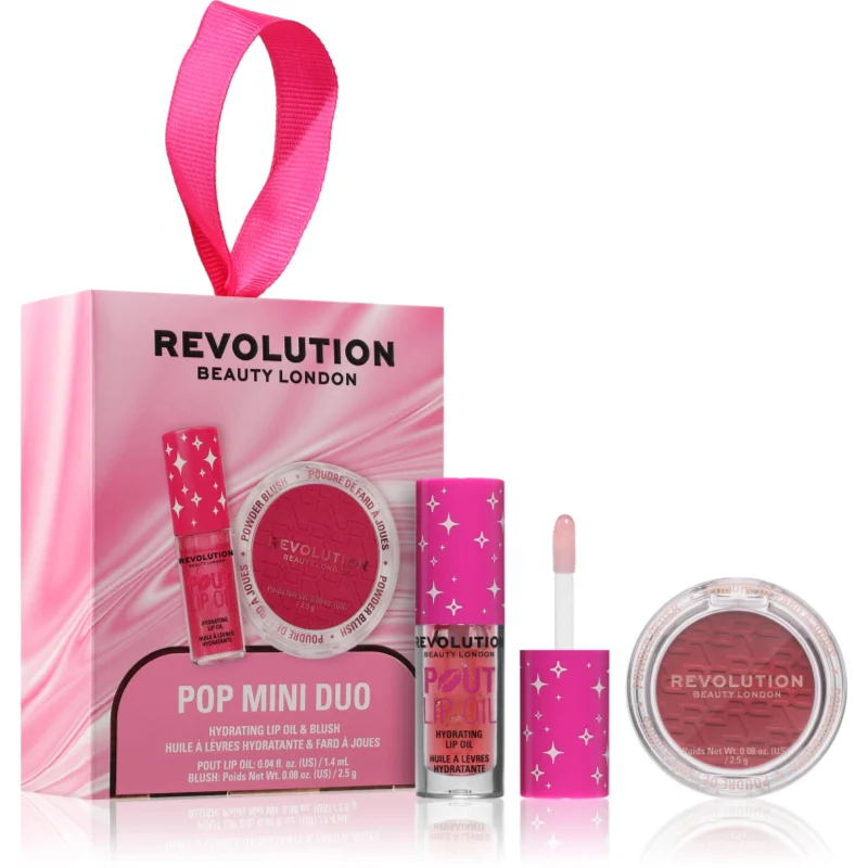 Revolution Pop Mini Duo Hydrating Lip Oil & Blush подаръчен комплект за жени