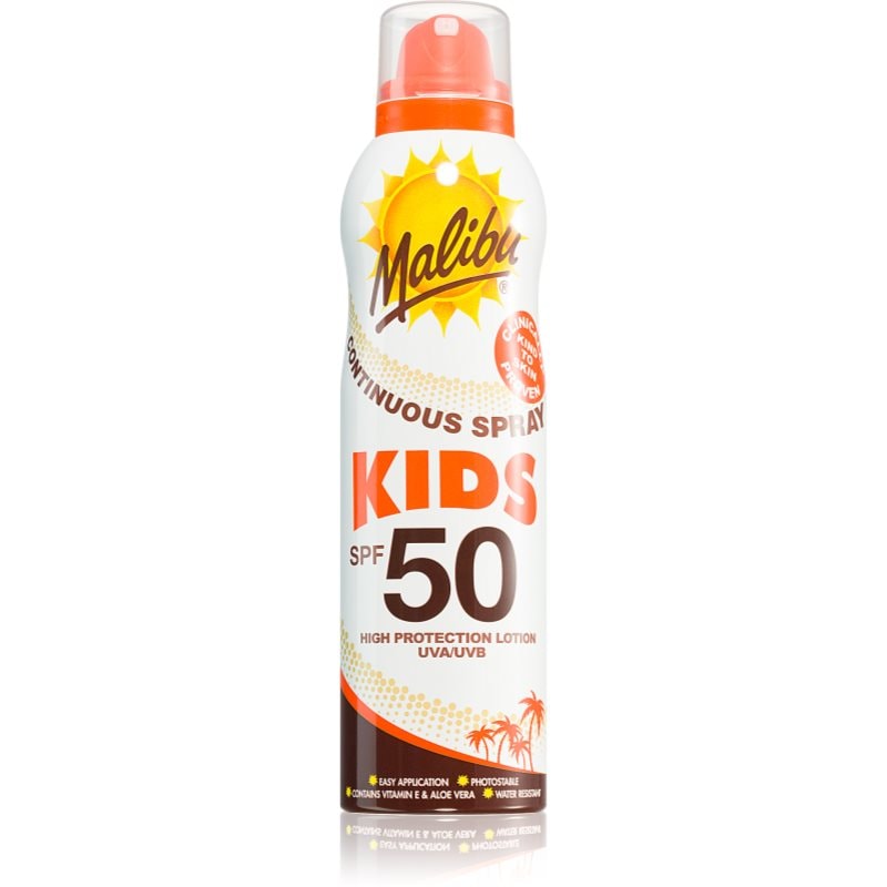 Malibu Continuous Spray слънцезащитен крем SPF 50 - Грижа за тяло - Сравни цени от 1 магазин с безплатна доставка