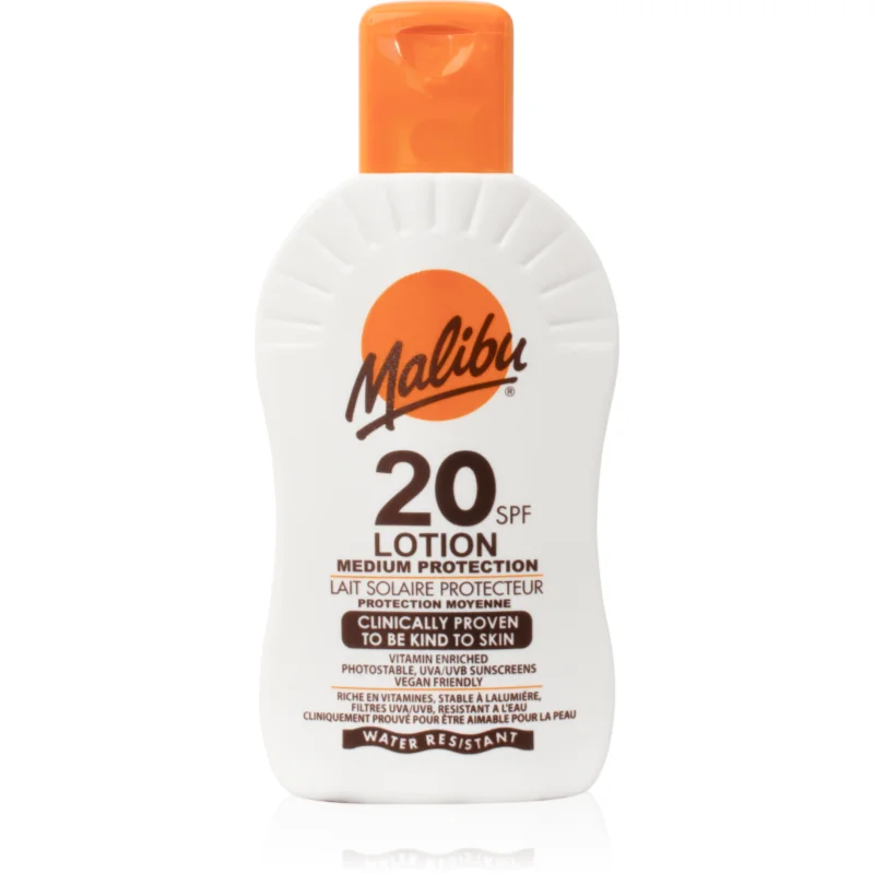 Malibu Lotion Medium Protection защитно мляко SPF 20 - Грижа за тяло - Сравни цени от 1 магазин с безплатна доставка