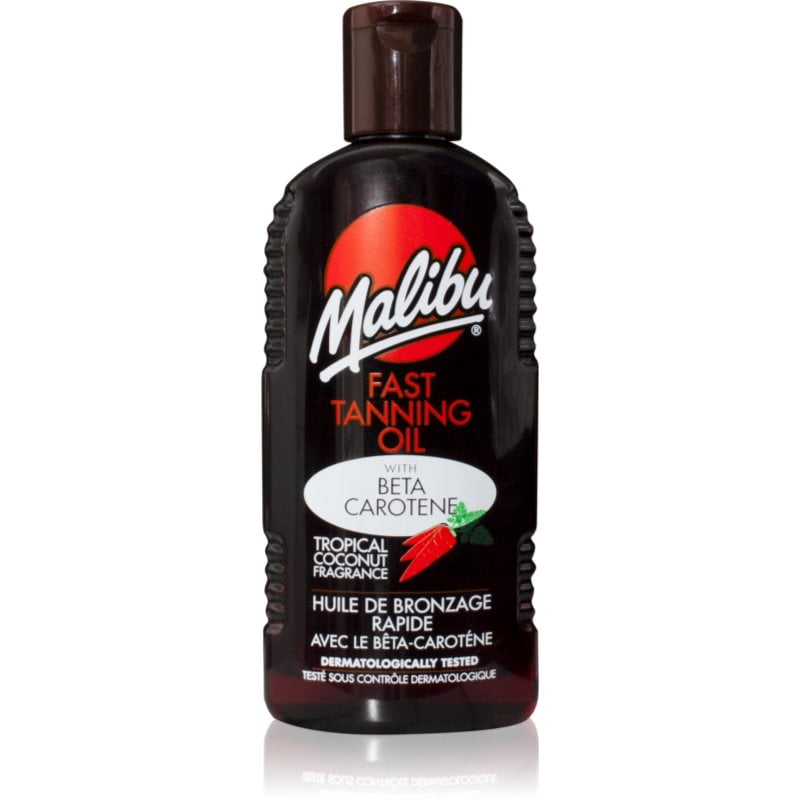 Malibu Fast Tanning Oil продукт за ускоряване и удължаване ефекта на загар
