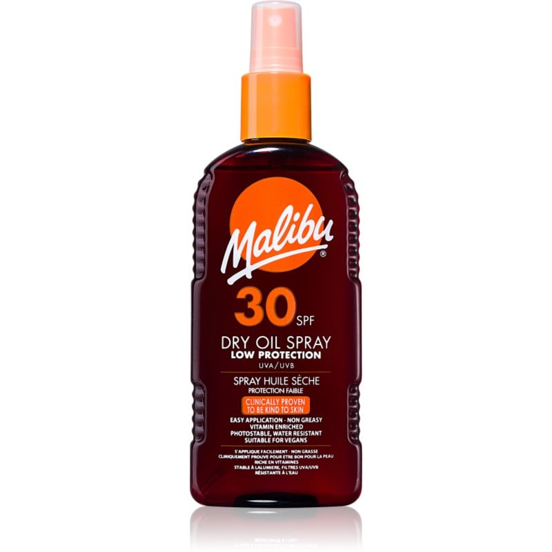 Malibu Dry Oil Spray олио за загар SPF 30 - Грижа за тяло - Сравни цени от 1 магазин с безплатна доставка