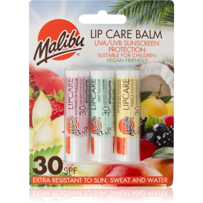 Malibu Lip Care Balm балсам за устни SPF 30 - Грижа за лице - Сравни цени от 1 магазин с безплатна доставка