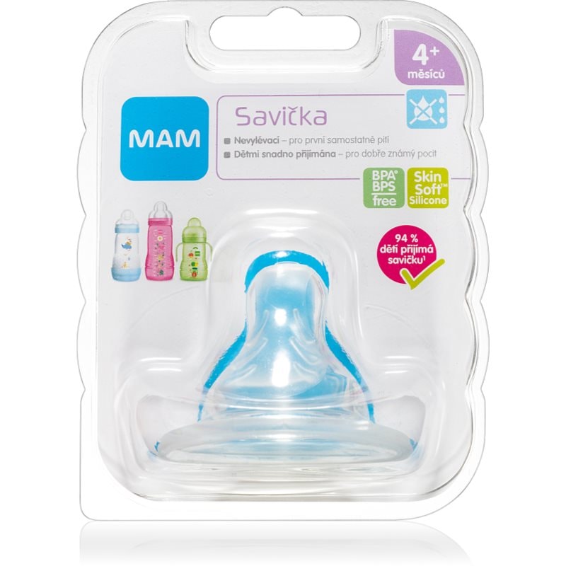 MAM Baby Bottles Teat Spill-free биберон за шише 4m+ - За деца - Сравни цени от 1 магазин с безплатна доставка