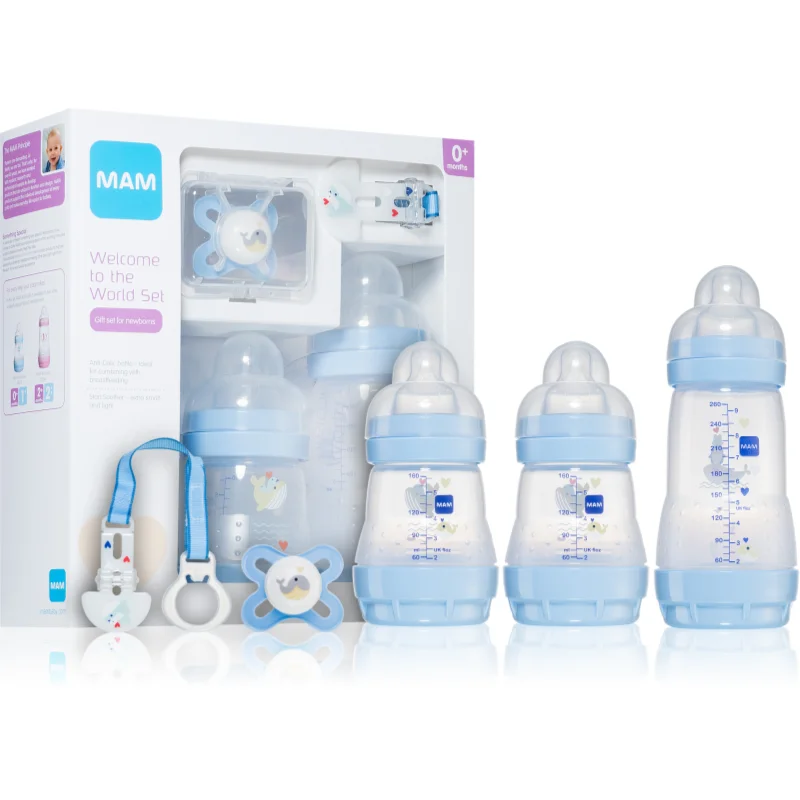 MAM Welcome to the World Blue подаръчен комплект за бебета - За деца - Сравни цени от 1 магазин с безплатна доставка