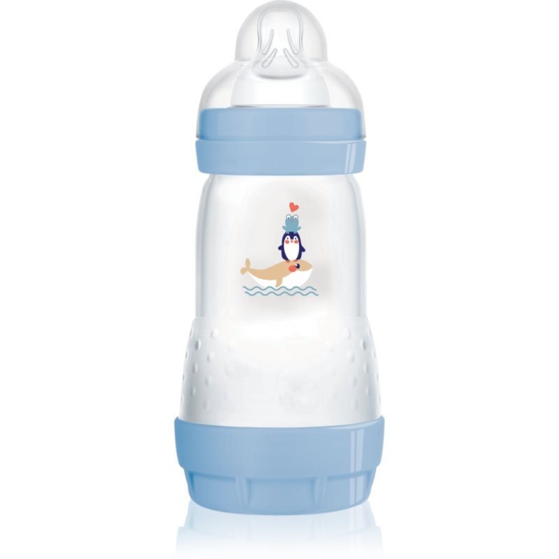 MAM Anti-Colic Bottle Blue бебешко шише 2m+ - За деца - Сравни цени от 1 магазин с безплатна доставка