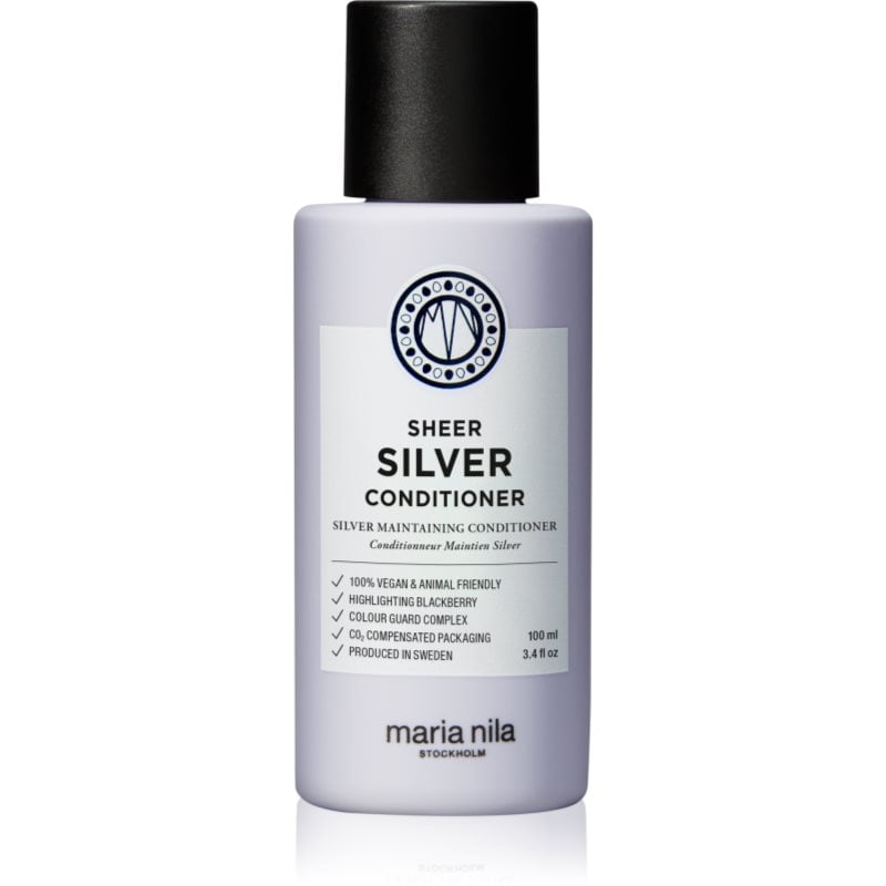 Maria Nila Sheer Silver Conditioner хидратиращ балсам, неутрализиращ жълтеникавите оттенъци без сулфати