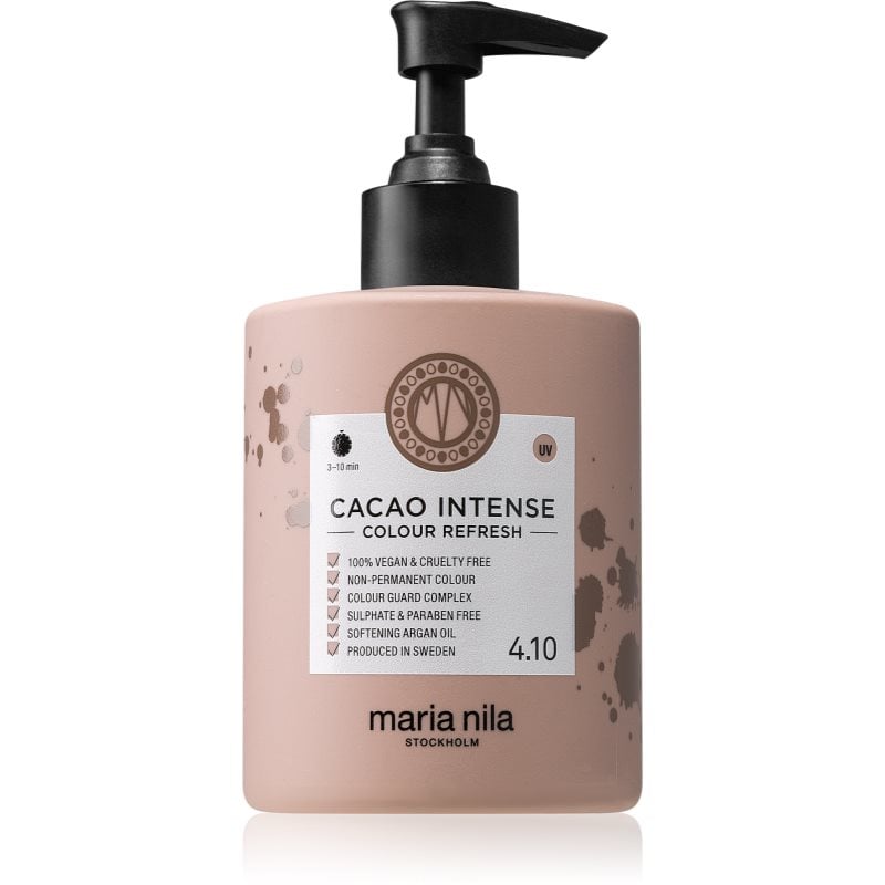 Maria Nila Colour Refresh Cacao Intense нежна подхранваща маска без перманентни цветови пигменти издържа 4 – 10 измивания 4.10