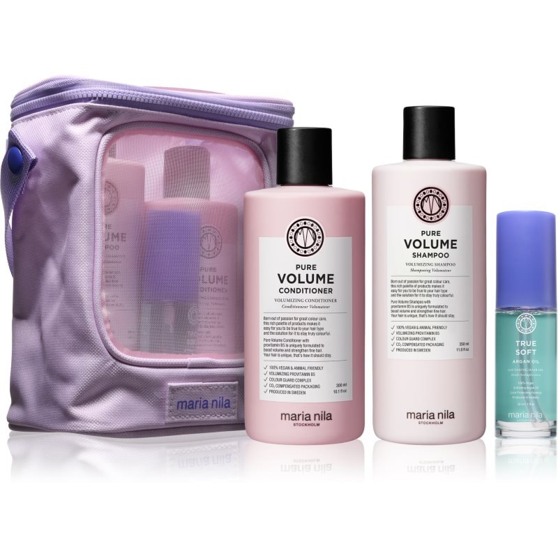 Maria Nila Pure Volume Beauty Bag подаръчен комплект за обем - Комплект - Сравни цени от 1 магазин с безплатна доставка