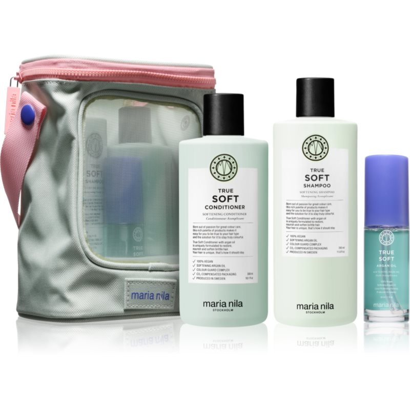 Maria Nila True Soft Beauty Bag подаръчен комплект за суха коса - Комплект - Сравни цени от 1 магазин с безплатна доставка