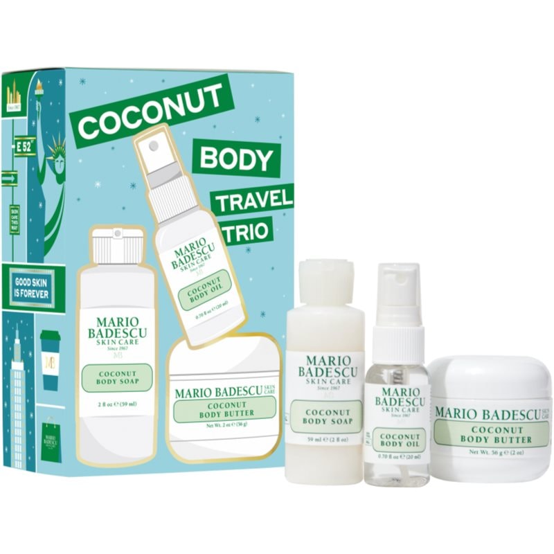 Mario Badescu Coconut Body Travel Trio подаръчен комплект за мека и гладка кожа - Комплект - Сравни цени от 1 магазин с безплатна доставка