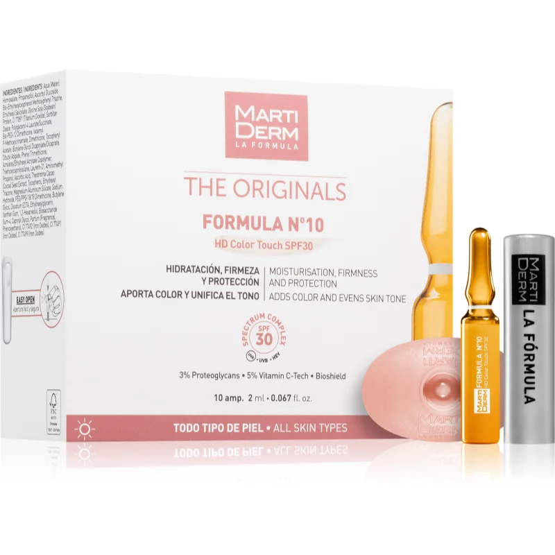 MartiDerm Essentials Formula 10 защитен серум в ампули SPF 30 10x - Грижа за лице - Сравни цени от 1 магазин с безплатна доставка