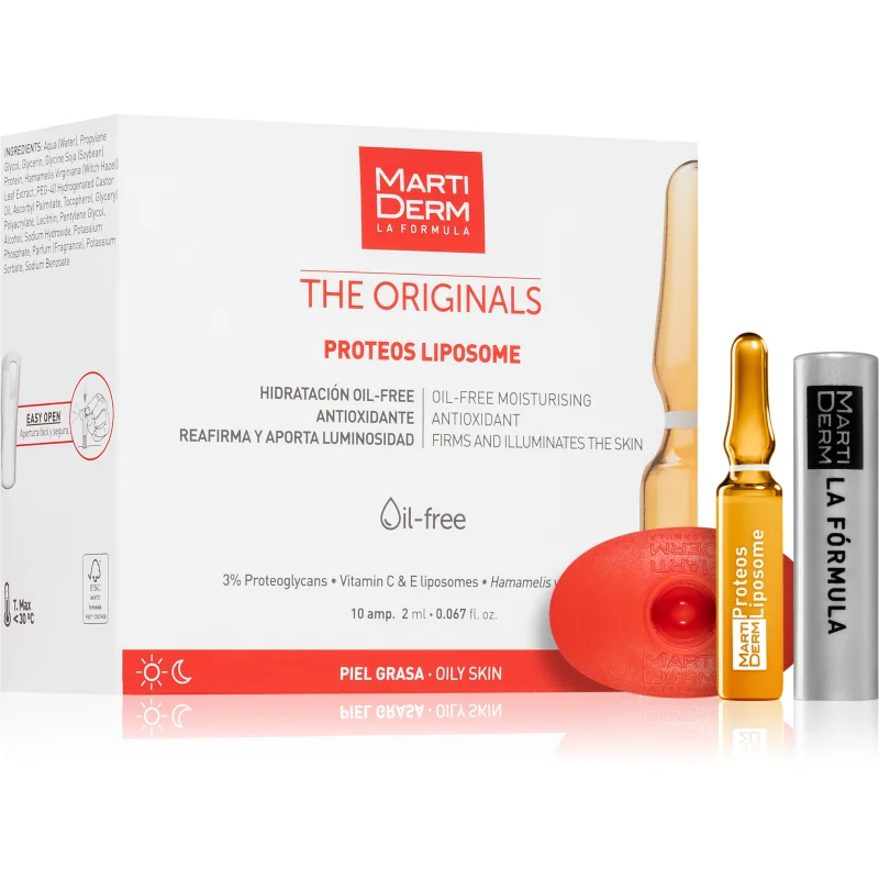 MartiDerm The Originals Proteos Liposome Изглаждаща и озаряваща грижа в ампули 10x