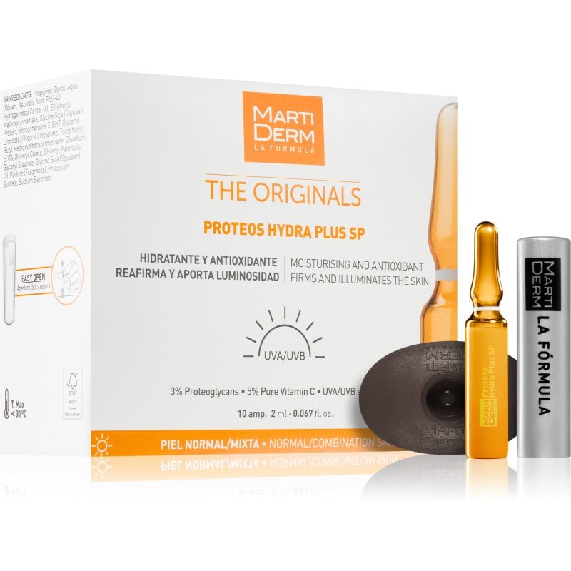 MartiDerm The Originals Proteos Hydra Plus SP ампули против стареене на кожата с витамин С 10x