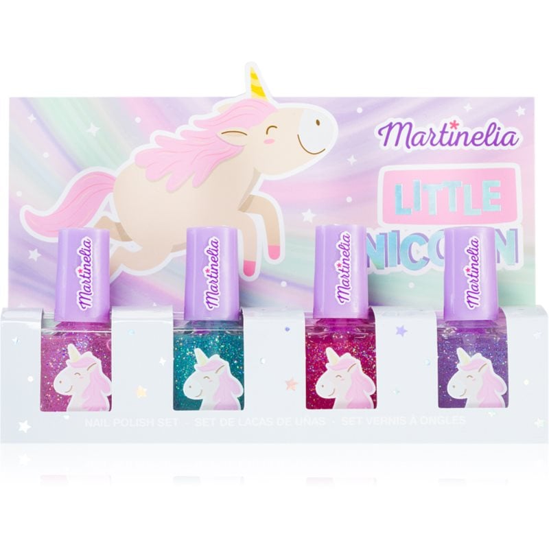 Martinelia Little Unicorn Nail Polish Set комплект лак за нокти за деца Pink, Blue, Purple, Fuchsia
