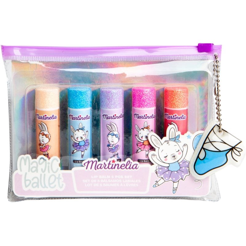 Martinelia Magic Ballet Lip Balm Set комплект гланц за устни с калъфка за деца