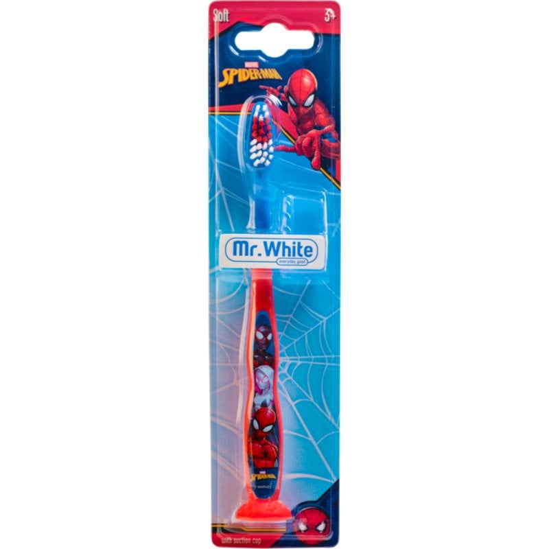 Marvel Spiderman Manual Toothbrush четка за зъби за деца с капачка за пътуване софт 3y+