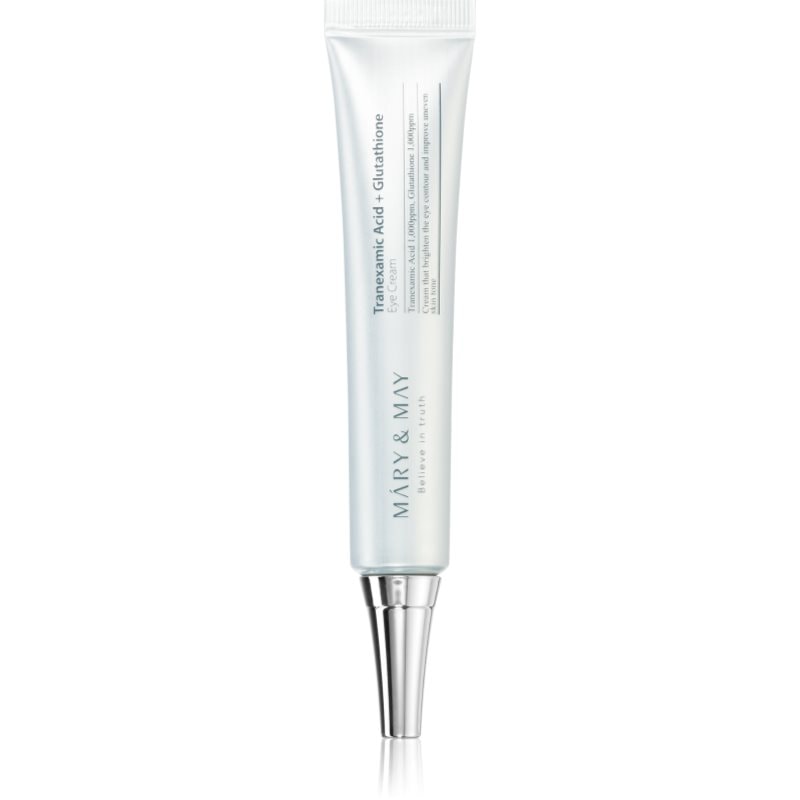 MARY & MAY Tranexamic Acid + Glutathione Eye Cream притивобръчков крем за околоочната зона, намаляващ отоците и черните кръгове - Грижа за лице - Сравни цени от 1 магазин с безплатна доставка