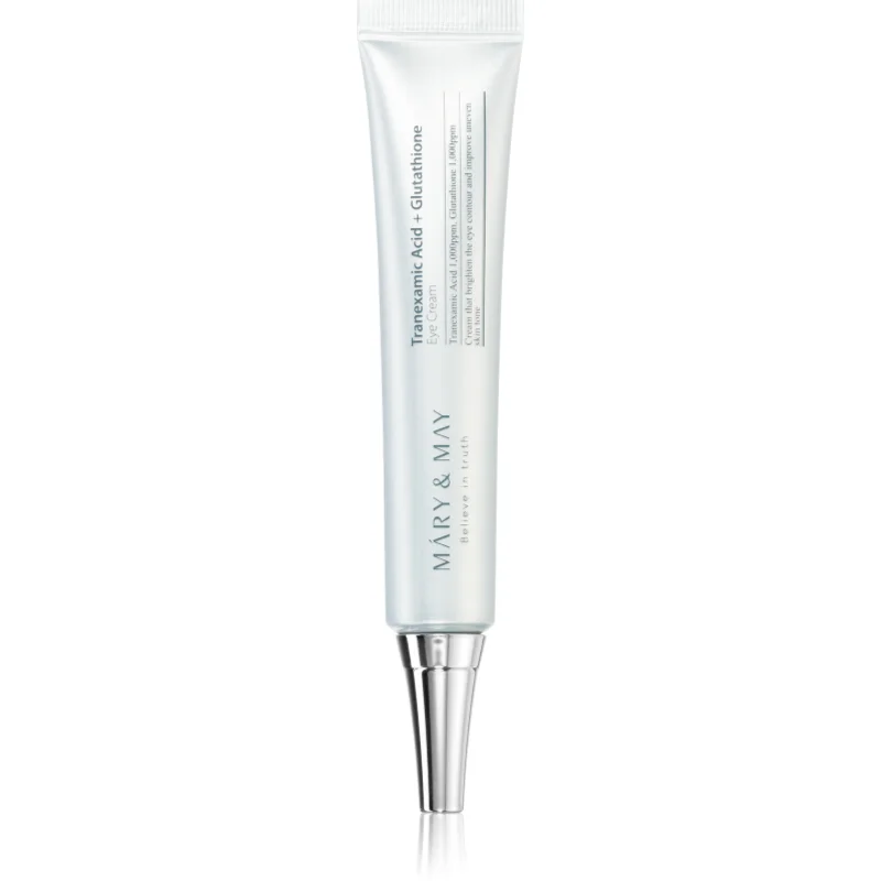 MARY & MAY Tranexamic Acid + Glutathione Eye Cream притивобръчков крем за околоочната зона, намаляващ отоците и черните кръгове - Грижа за лице - Сравни цени от 1 магазин с безплатна доставка