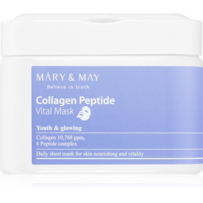 MARY & MAY Collagen Peptide Vital Mask комплект платнени маски с анти-бръчков ефект - Комплект - Сравни цени от 1 магазин с безплатна доставка