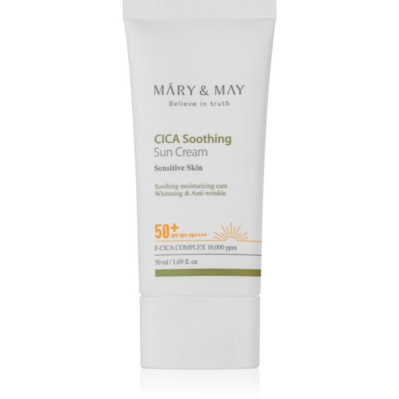 MARY & MAY Cica Soothing успокояващ и защитен крем SPF 50+ - Грижа за тяло - Сравни цени от 1 магазин с безплатна доставка