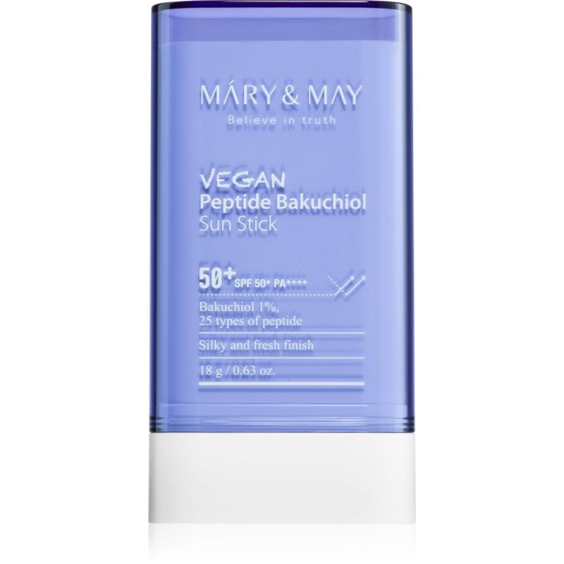MARY & MAY Peptide Bakuchiol Sun Stick слънцезащитен крем в стик с анти-бръчков ефект SPF 50+ - Грижа за тяло - Сравни цени от 1 магазин с безплатна доставка