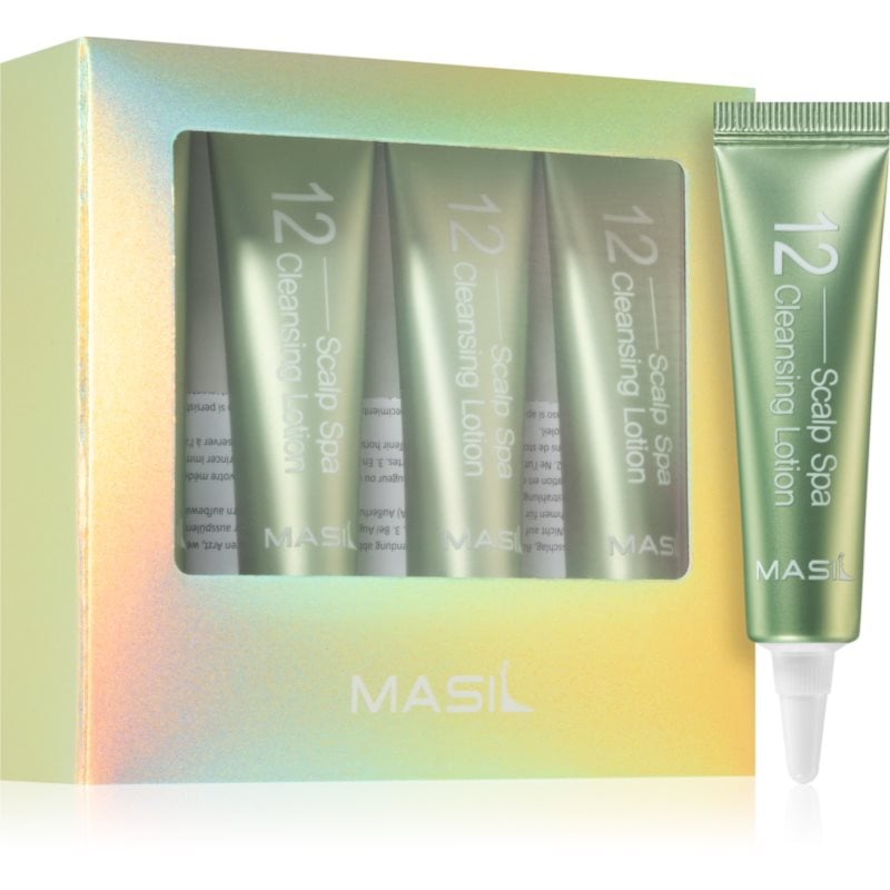 MASIL 12 Scalp Spa почистващ балсам за здрава кожа на главата 4x