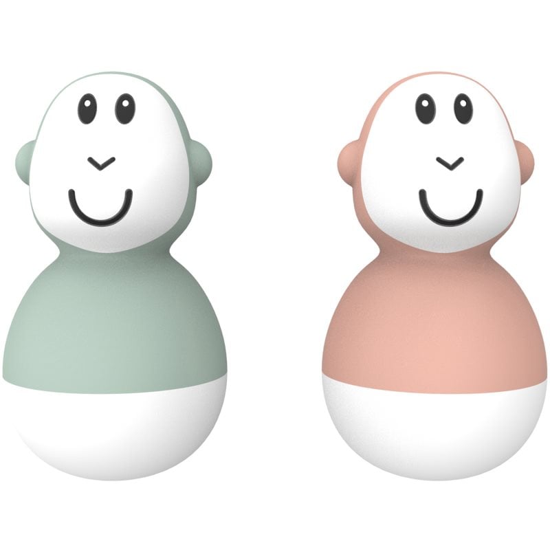 Matchstick Monkey Endless Bathtime Fun Wobblers играчка за вода Mint Green & Dusty Pink