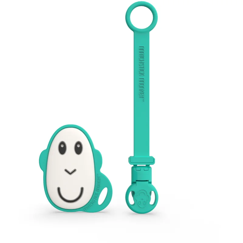 Matchstick Monkey Flat Face Teether & Soother Clip подаръчен комплект за деца Green - За деца - Сравни цени от 1 магазин с безплатна доставка