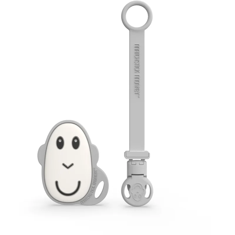 Matchstick Monkey Flat Face Teether & Soother Clip подаръчен комплект за деца Grey - За деца - Сравни цени от 1 магазин с безплатна доставка