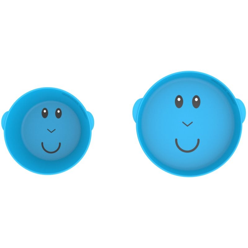 Matchstick Monkey Monkey Plate & Bowl комплект за хранене за деца Blue